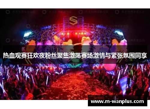 热血观赛狂欢夜粉丝聚集激荡赛场激情与紧张氛围同享